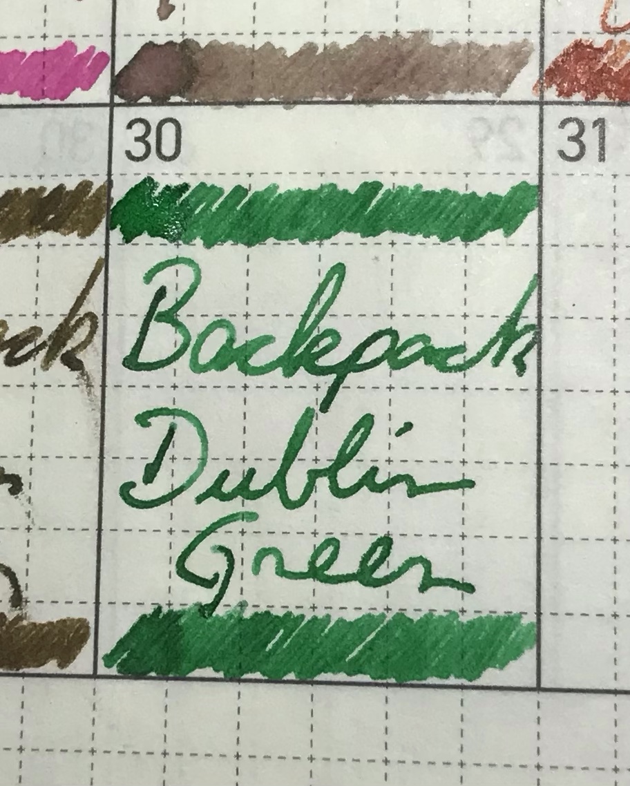 30 January 2024 – Backpack Ink Dublin&nbsp;Green
