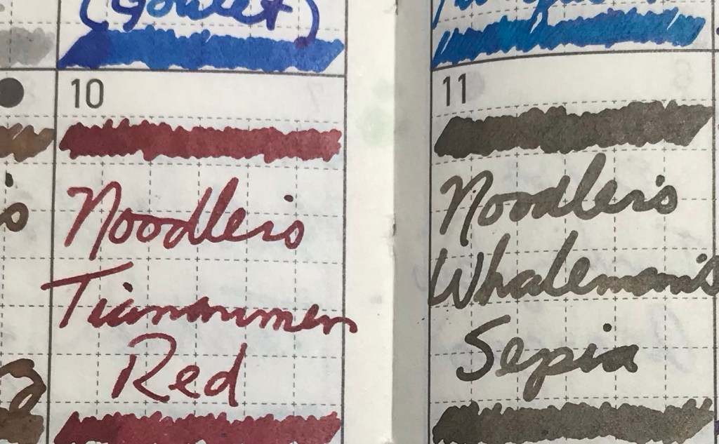 11 April 2024 – Noodler’s Whaleman’s&nbsp;Sepia