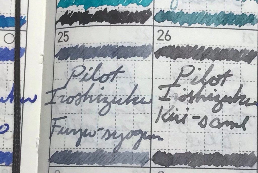 26 April 2024 – Pilot Iroshizuku&nbsp;Kiri-same
